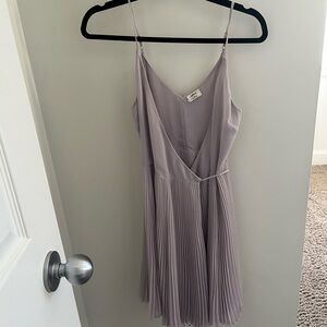 Wilfred Beaune Soft Lavender V-Neck Wrap Dress